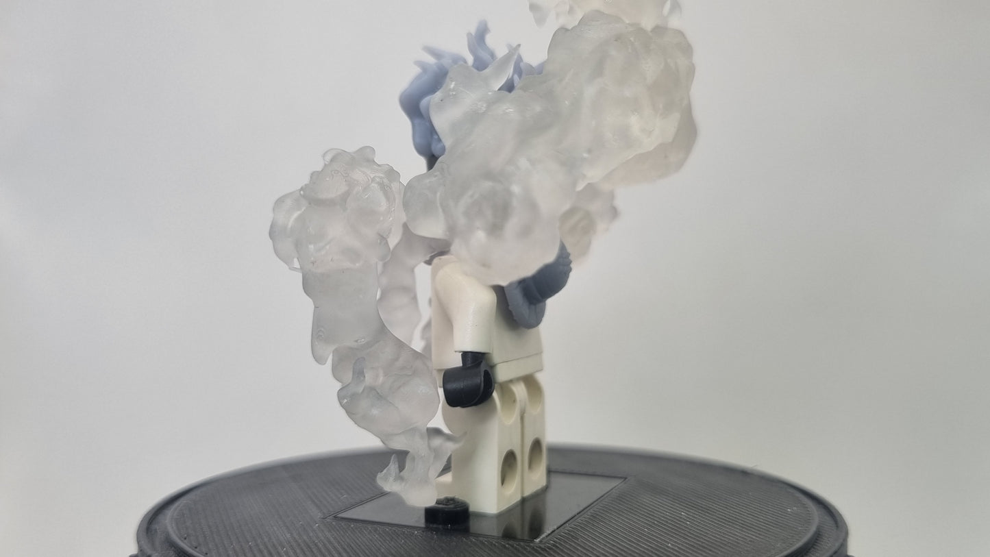 Building toy custom 3D printed pirate snake clear cloud!