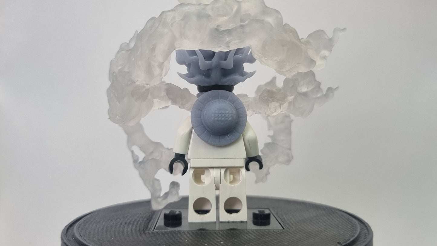 Building toy custom 3D printed pirate snake clear cloud!