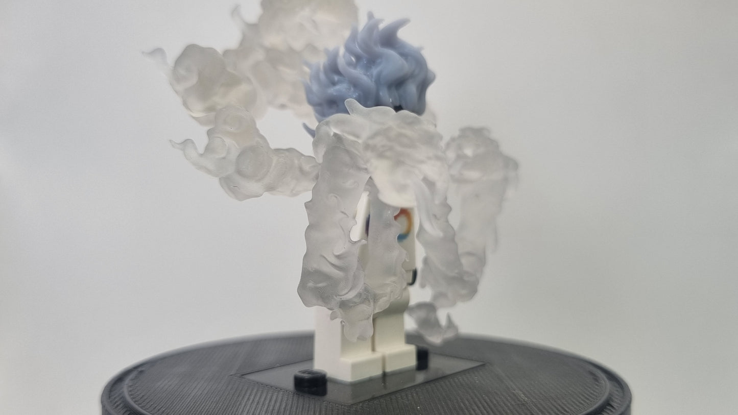 Building toy custom 3D printed pirate snake clear cloud!