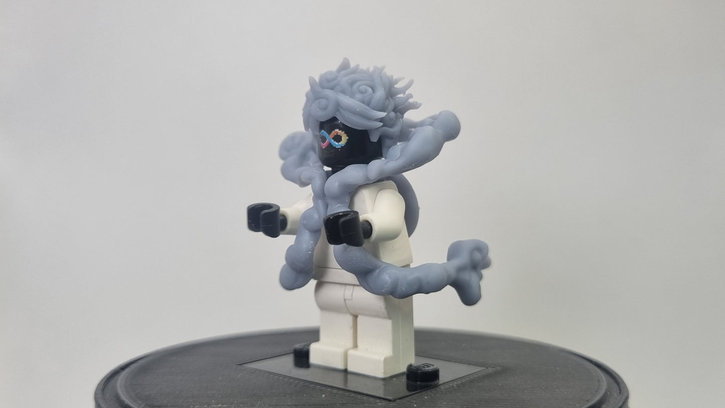 Building toy custom 3D printed pirate final cloud form!