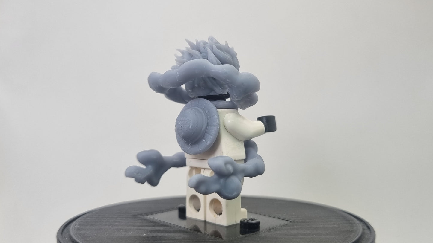 Building toy custom 3D printed pirate final cloud form!