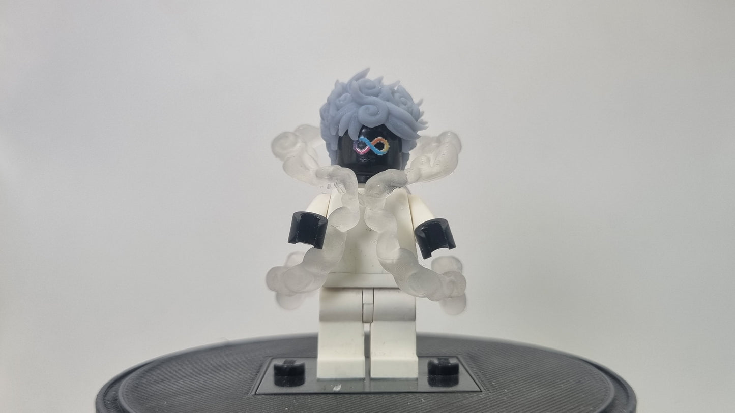 Building toy custom 3D printed pirate final clear cloud form!