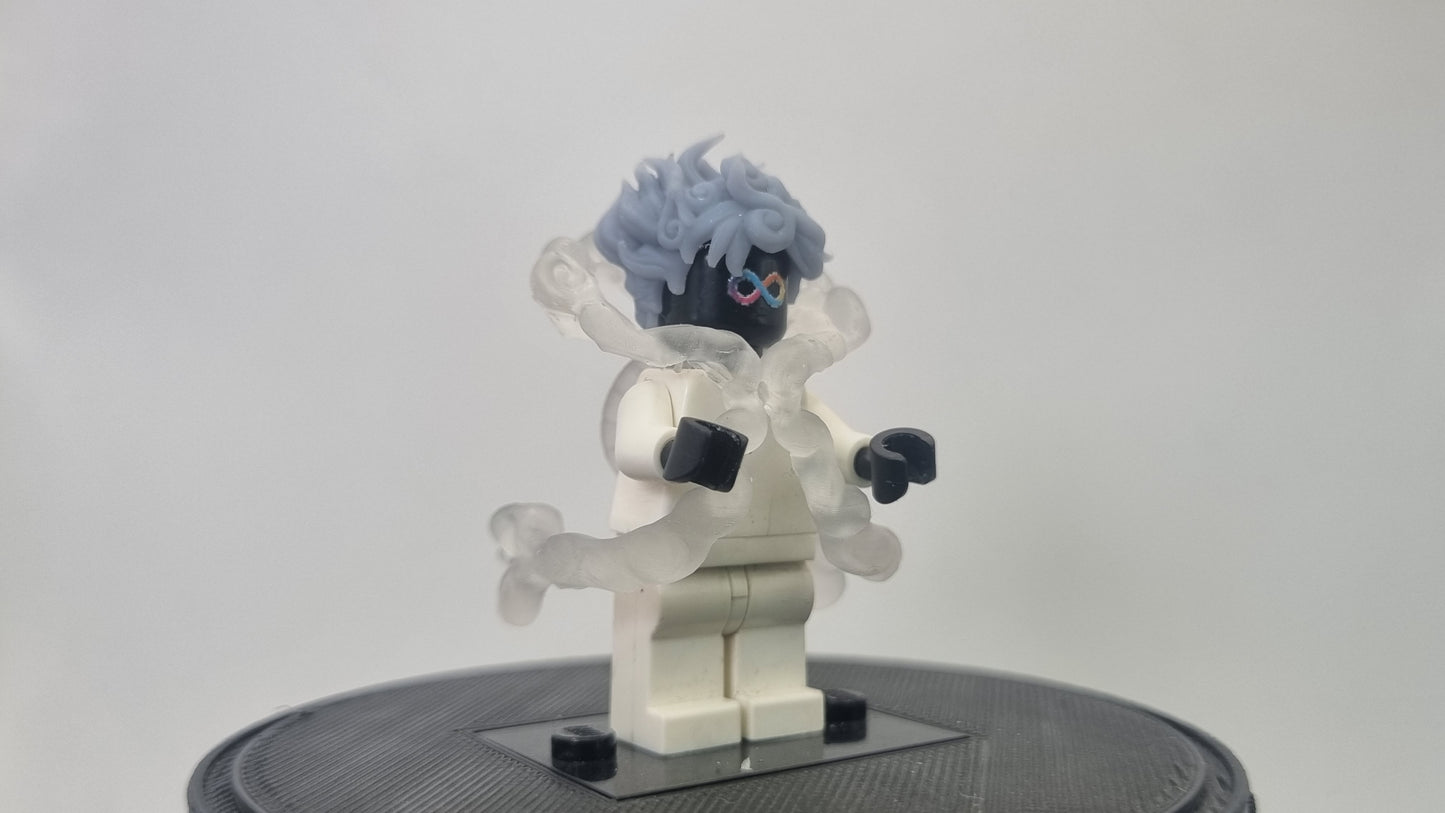 Building toy custom 3D printed pirate final clear cloud form!