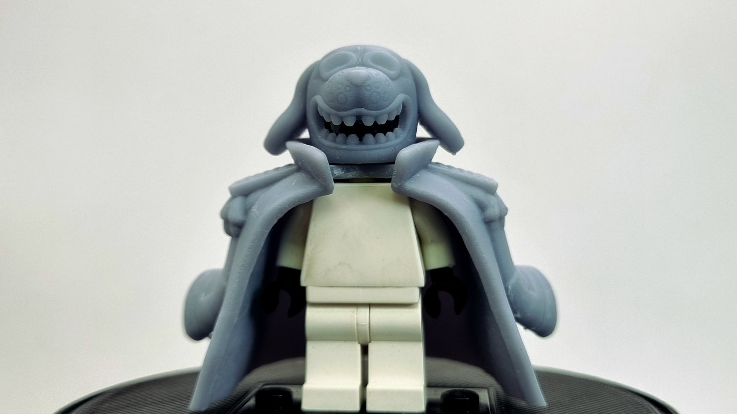 Building toy custom 3D printed pirate marine with dog head piece!