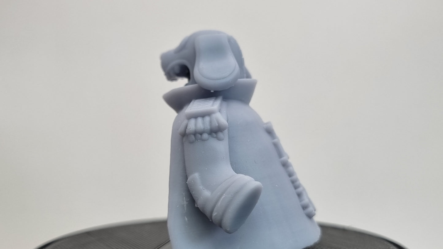 Building toy custom 3D printed pirate marine with dog head piece!