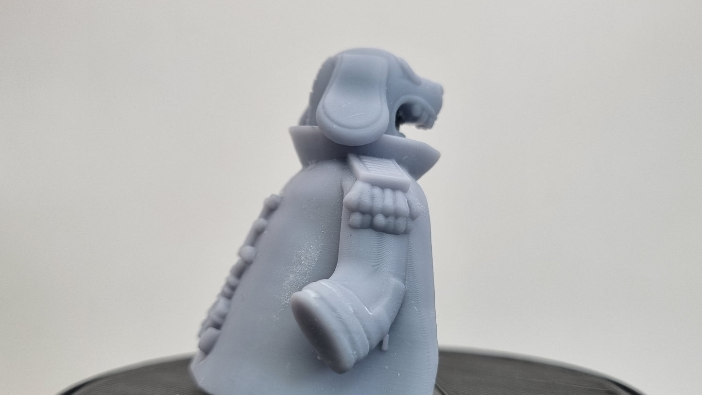 Building toy custom 3D printed pirate marine with dog head piece!