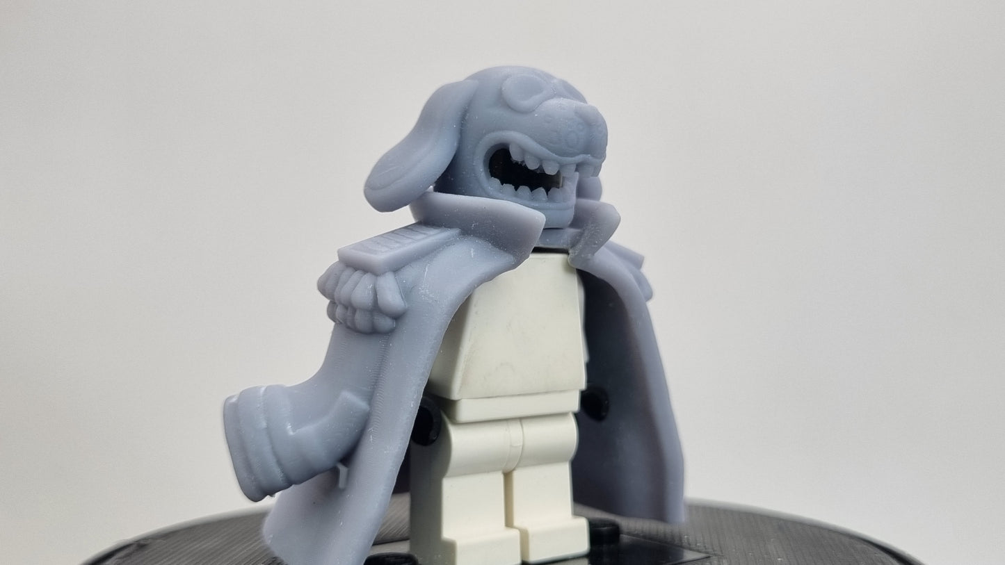 Building toy custom 3D printed pirate marine with dog head piece!