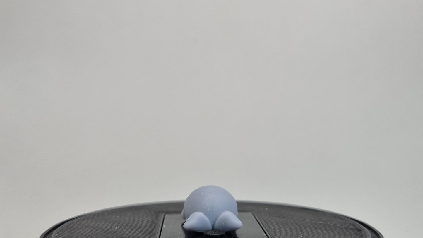 Building toy custom 3D printed flat purple blob!