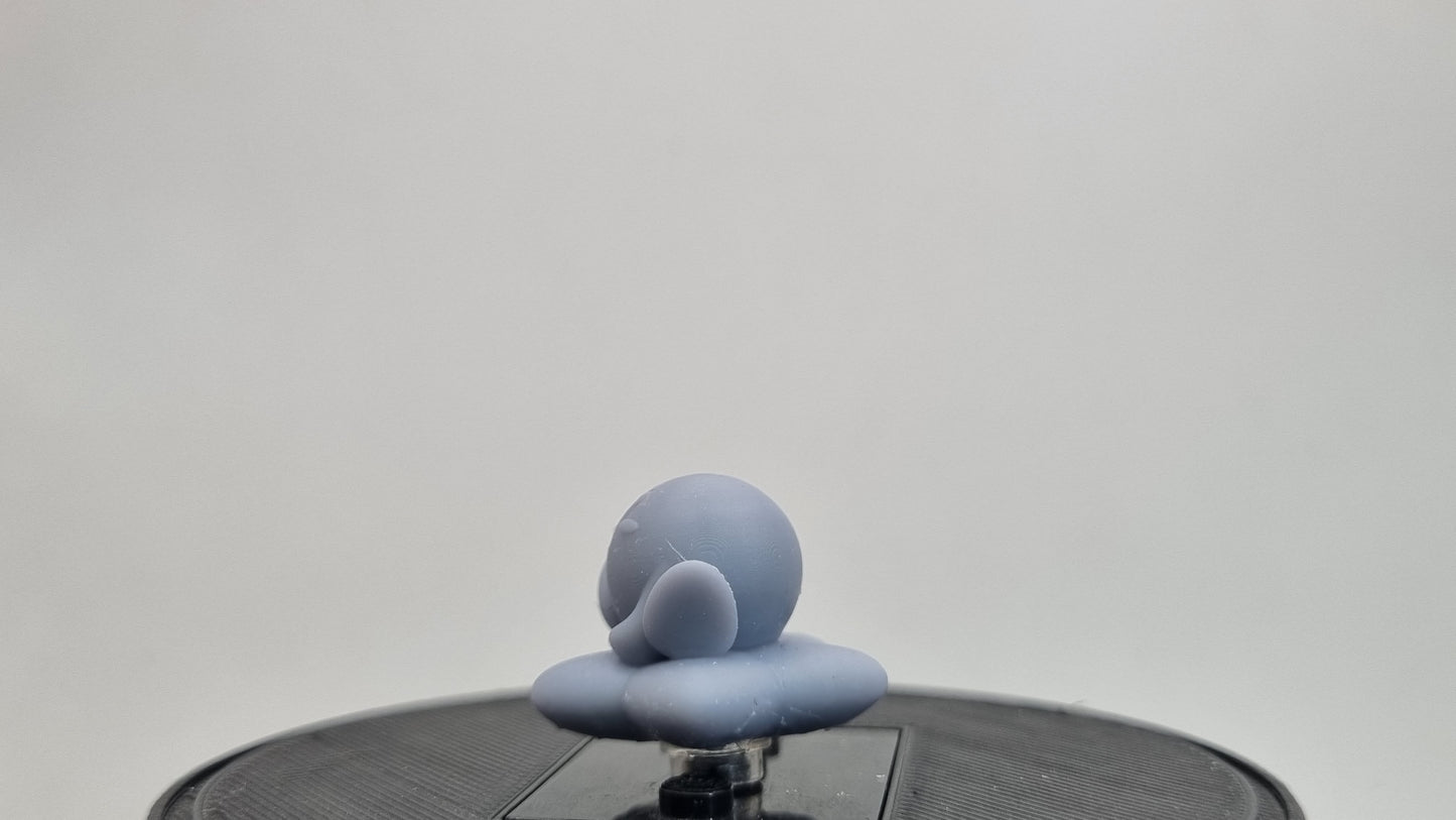 Building toy custom 3D printed purple blob on star!