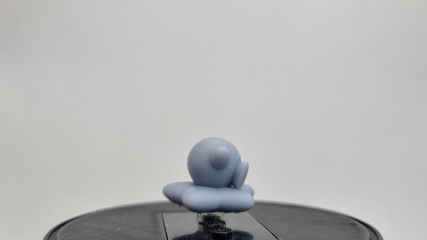 Building toy custom 3D printed purple blob on star!