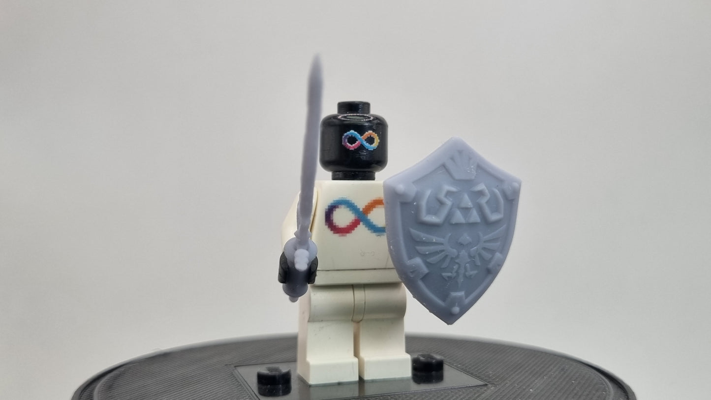 Building toy custom 3D printed shield and sword!