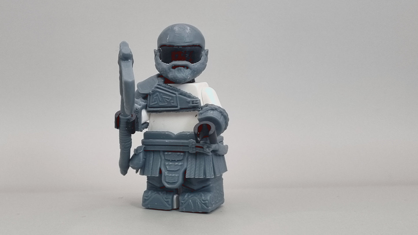 Building toy custom 3D printed older and wiser angry god killer! Printed in 12k high resolution resin!