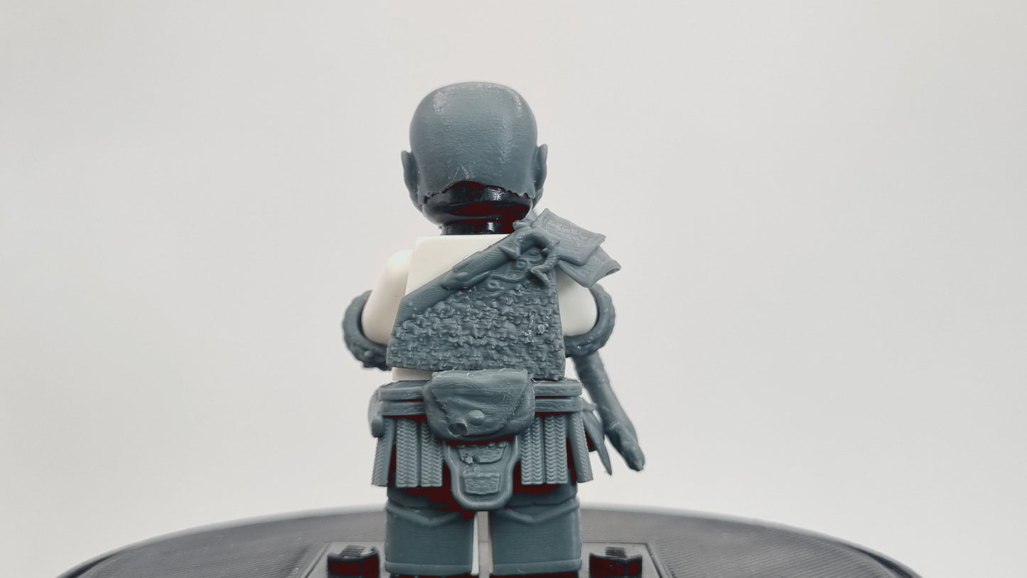 Building toy custom 3D printed older and wiser angry god killer! Printed in 12k high resolution resin!
