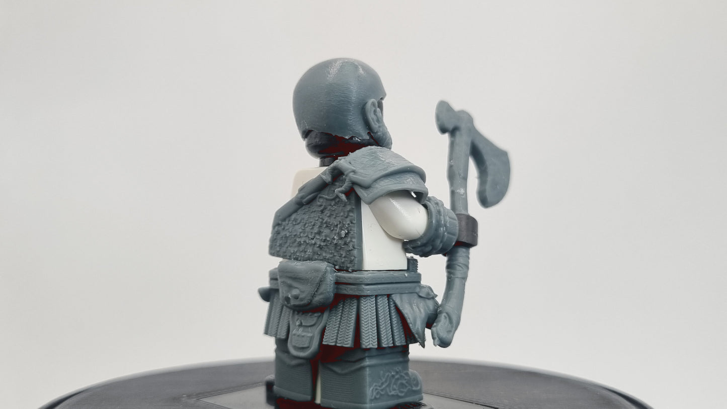 Building toy custom 3D printed older and wiser angry god killer! Printed in 12k high resolution resin!