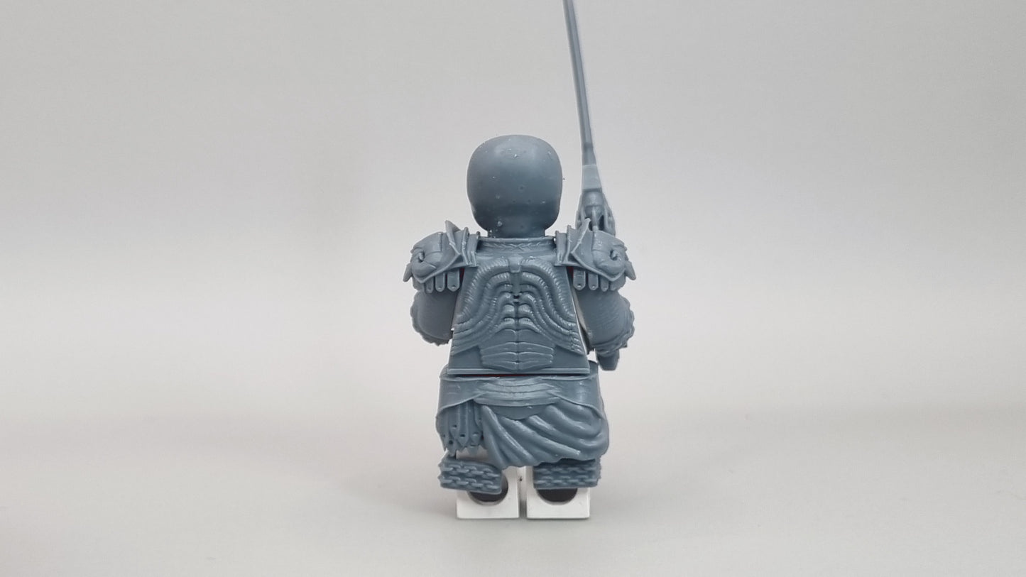 Building toy custom 3D printed angry god killer in armor! Printed in 12k high resolution resin!