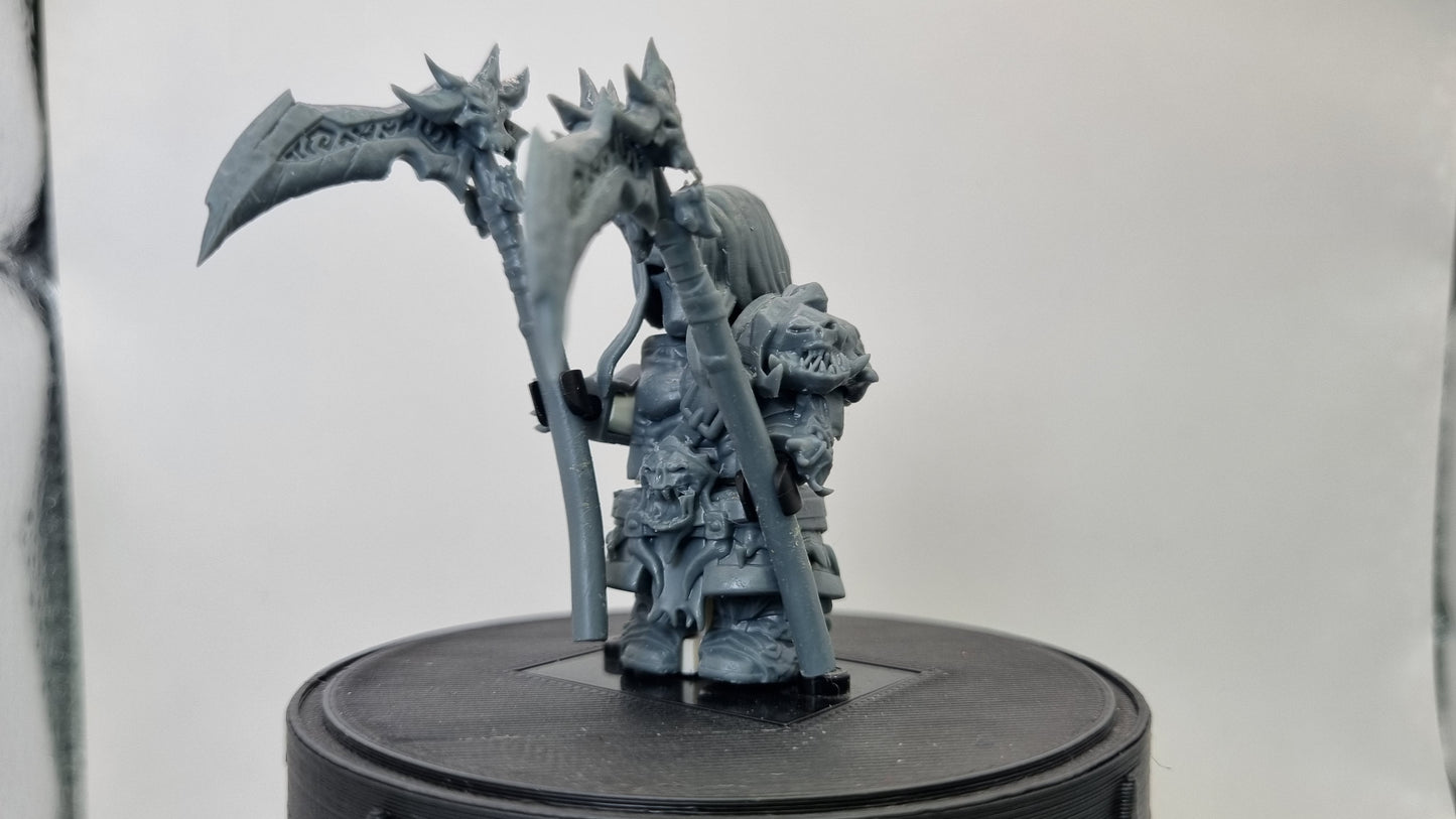 Building toy custom 3D printed horse rider of death! Printed in 12k high resolution resin!