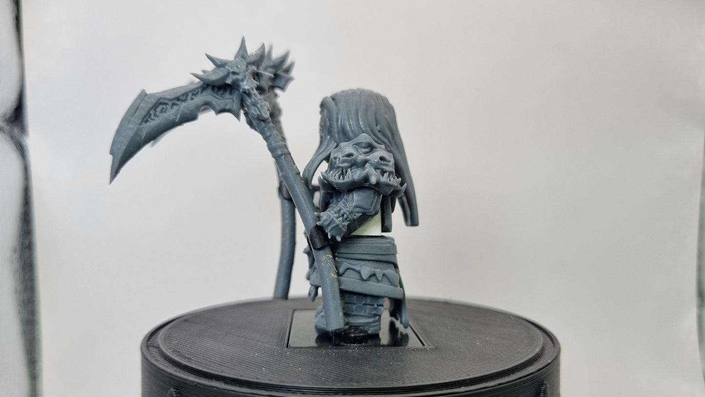 Building toy custom 3D printed horse rider of death! Printed in 12k high resolution resin!
