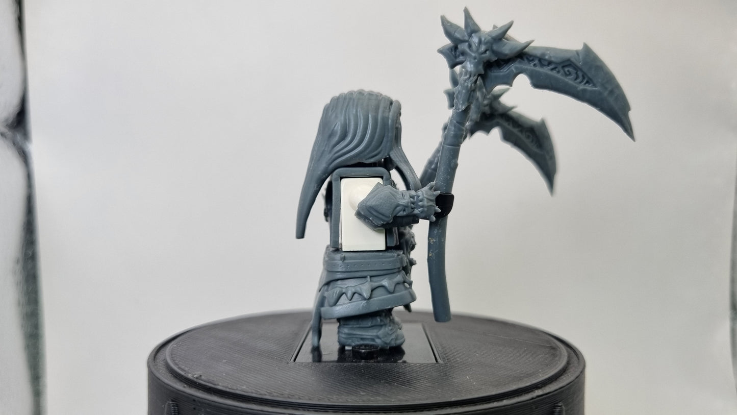 Building toy custom 3D printed horse rider of death! Printed in 12k high resolution resin!