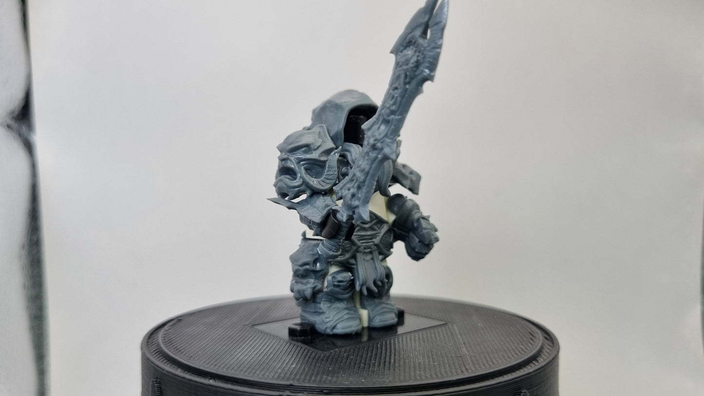 Building toy custom 3D printed horse rider of war! Printed in 12k high resolution resin!