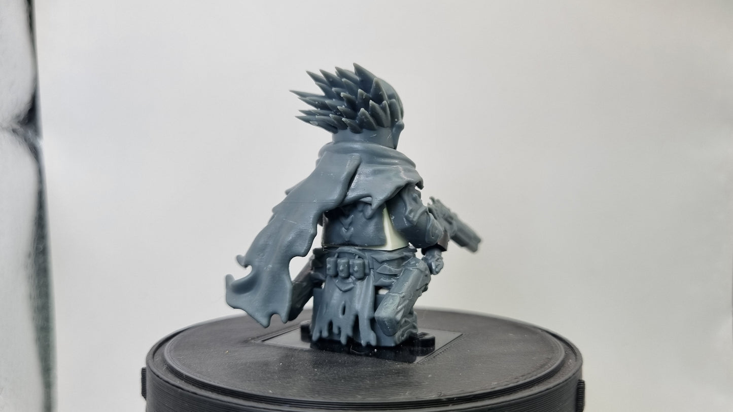 Building toy custom 3D printed horse rider with guns! Printed in 12k high resolution resin!