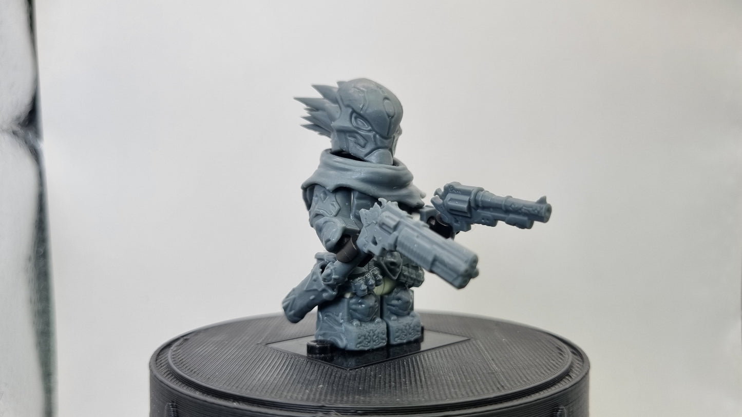 Building toy custom 3D printed horse rider with guns! Printed in 12k high resolution resin!