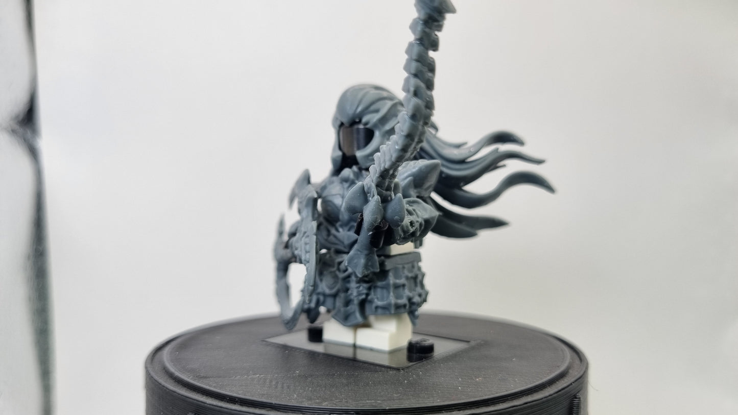 Building toy custom 3D printed female horse rider! Printed in 12k high resolution resin!