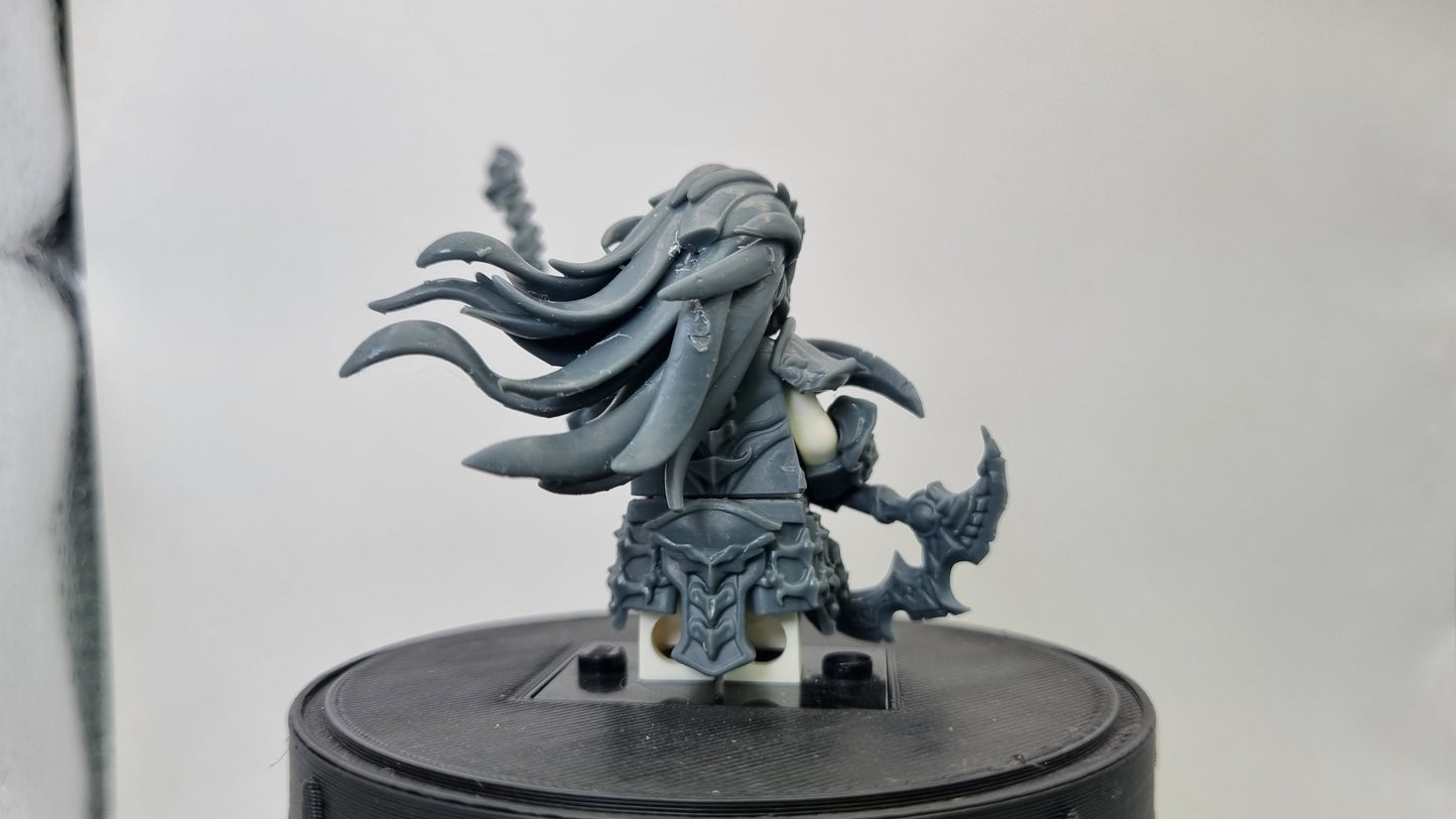 Building toy custom 3D printed female horse rider! Printed in 12k high resolution resin!