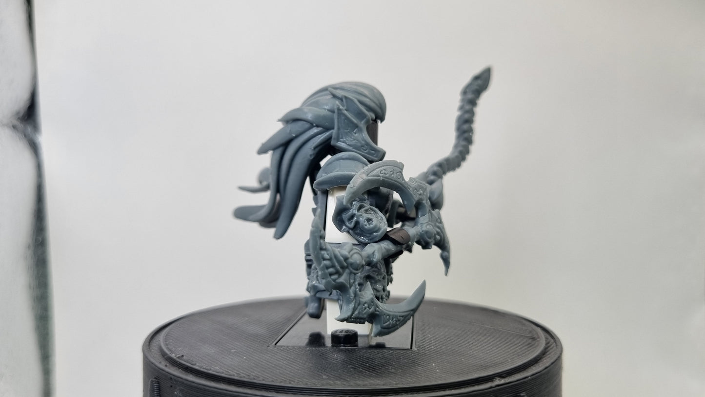 Building toy custom 3D printed female horse rider! Printed in 12k high resolution resin!