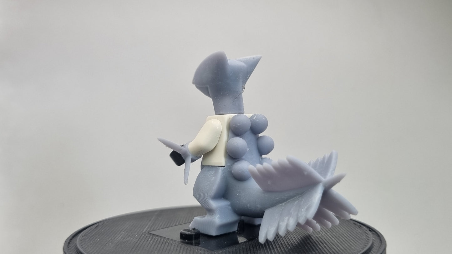 Building toy custom 3D printed animals to catch figure like grass hoper!