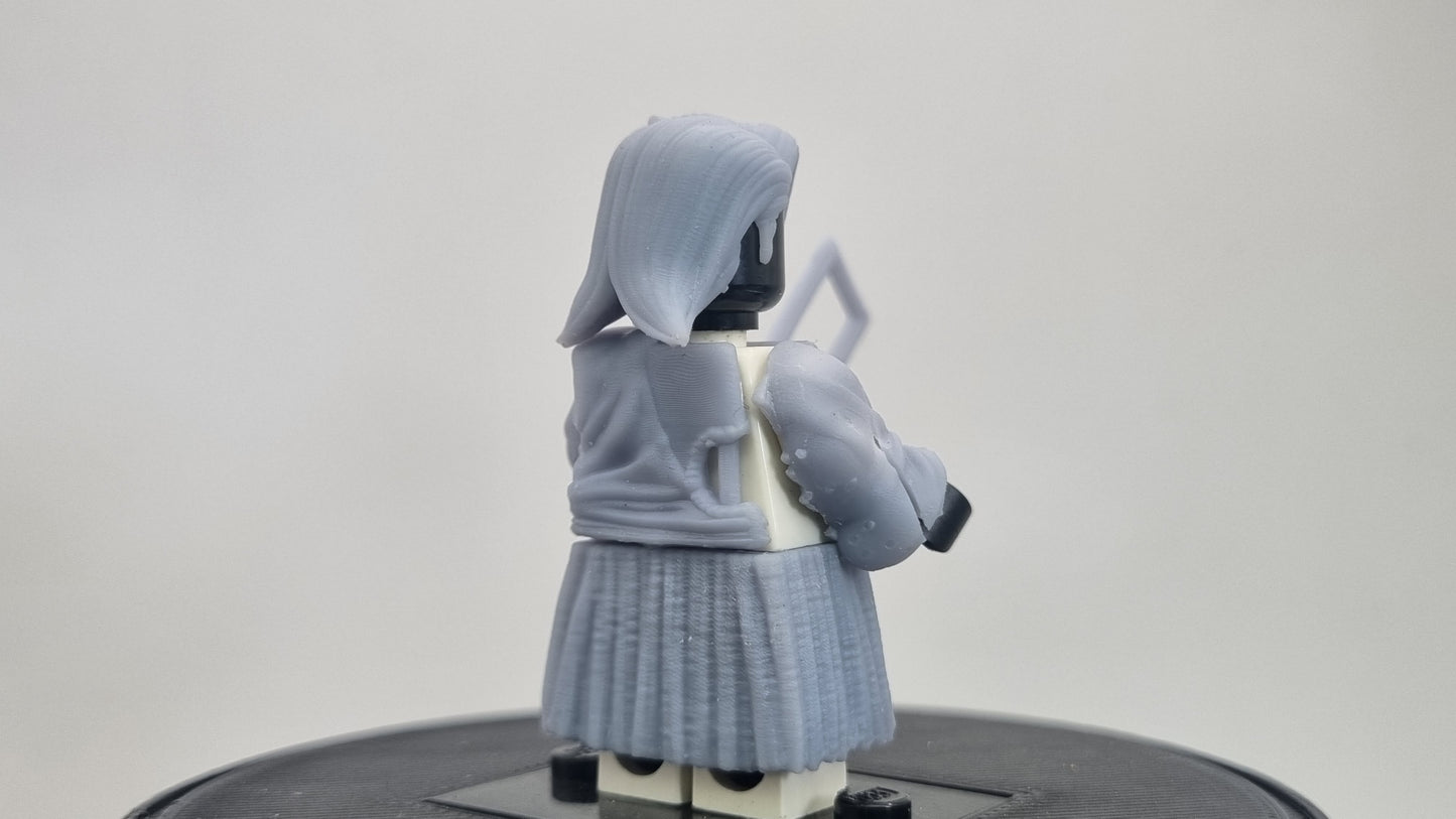 Building toy custom 3D printed soul fighter with hooked sword!