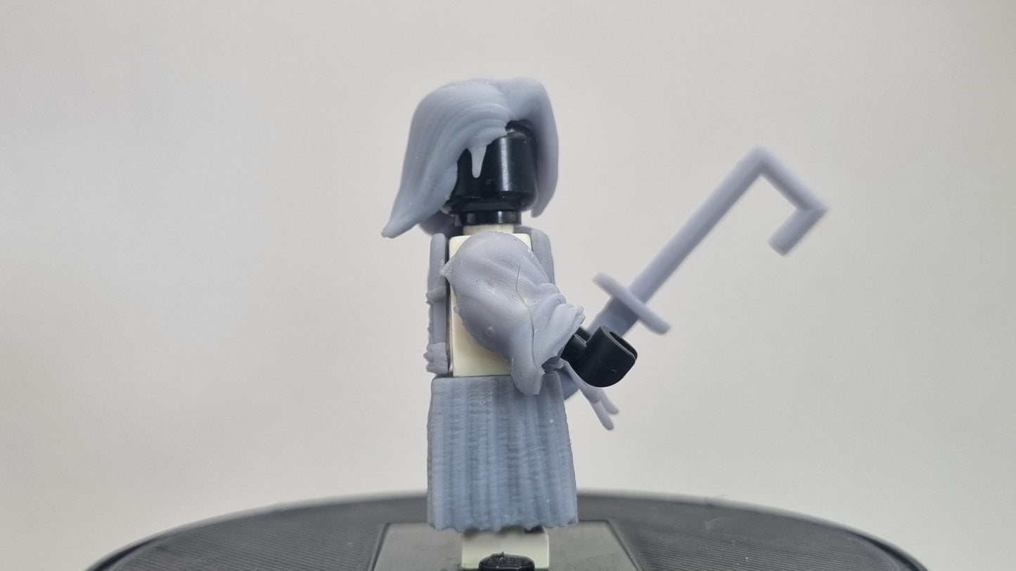 Building toy custom 3D printed soul fighter with hooked sword!