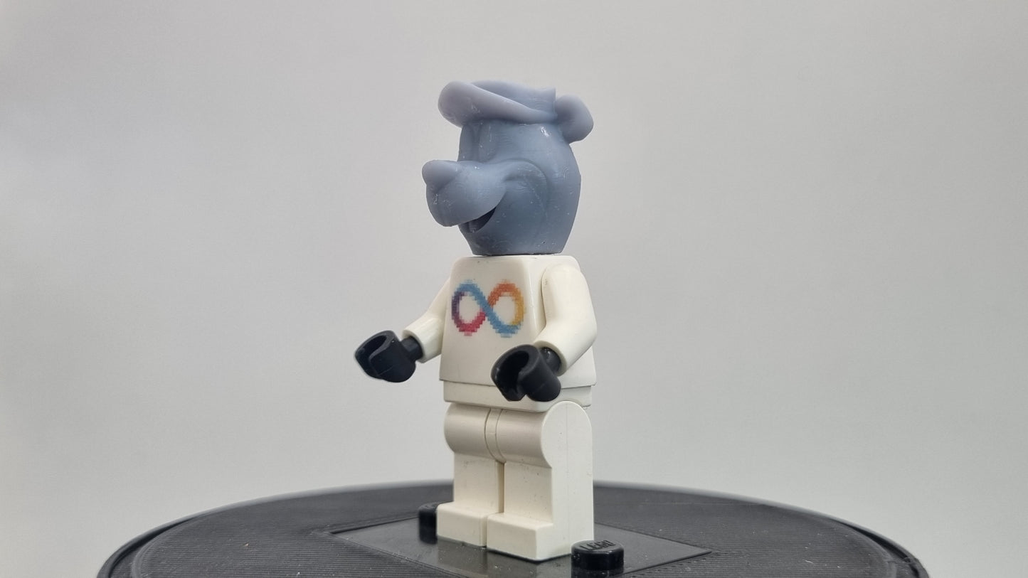 Building toy custom 3D printed bear with hat!