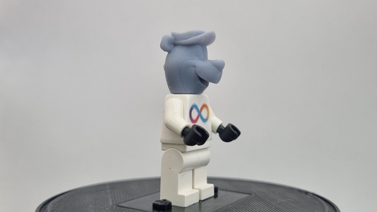 Building toy custom 3D printed bear with hat!