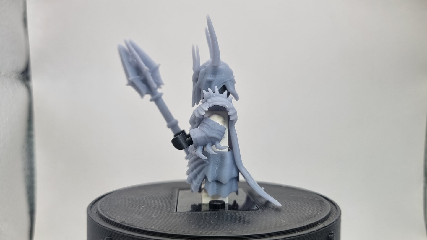 Building toy custom 3D printed evil lord new armor with cape!