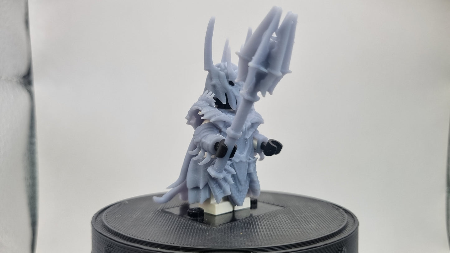 Building toy custom 3D printed evil lord new armor with cape!