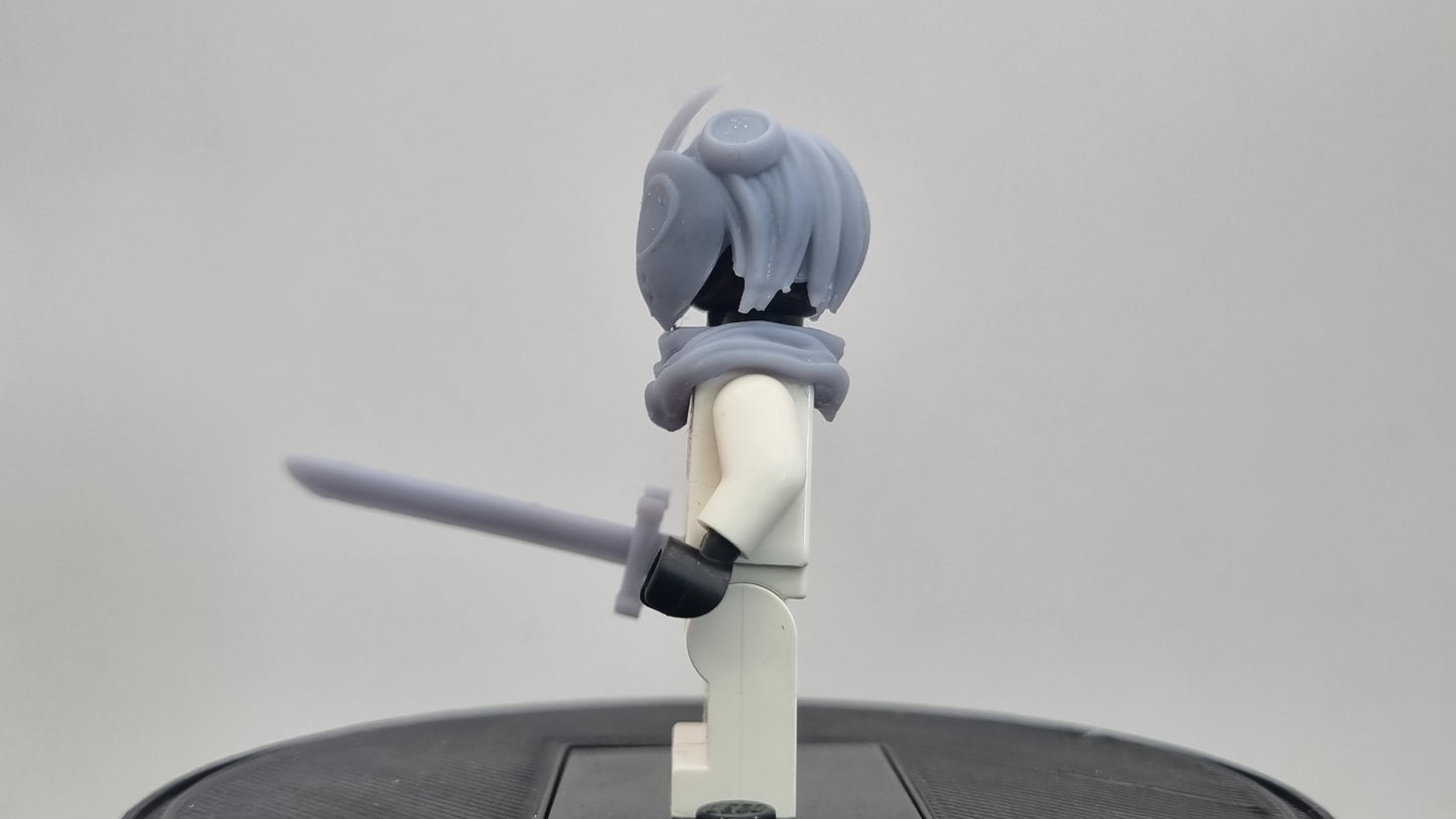 Building toy custom 3D printed soul fighter masked girl!