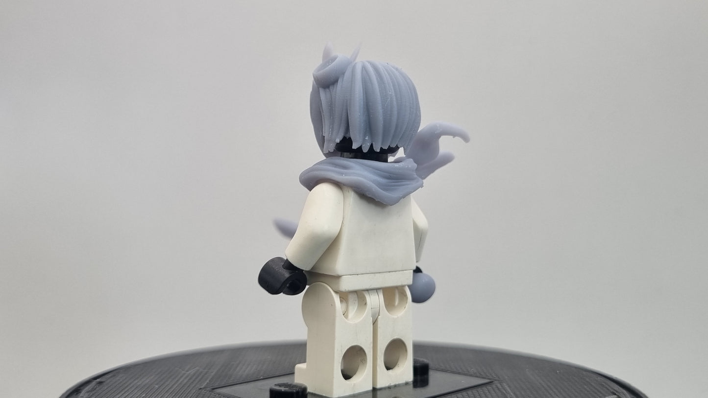 Building toy custom 3D printed soul fighter masked girl!