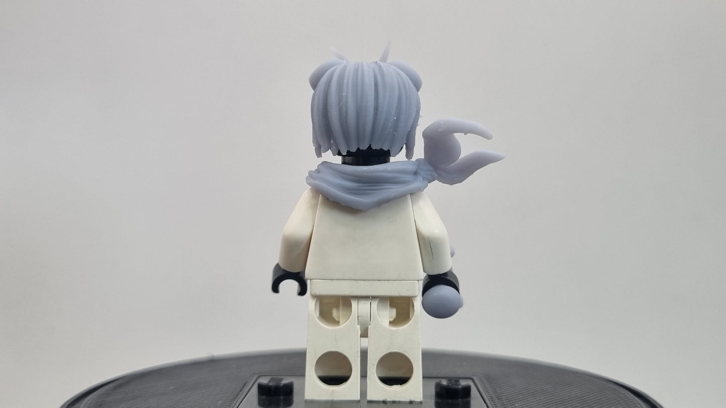 Building toy custom 3D printed soul fighter masked girl!