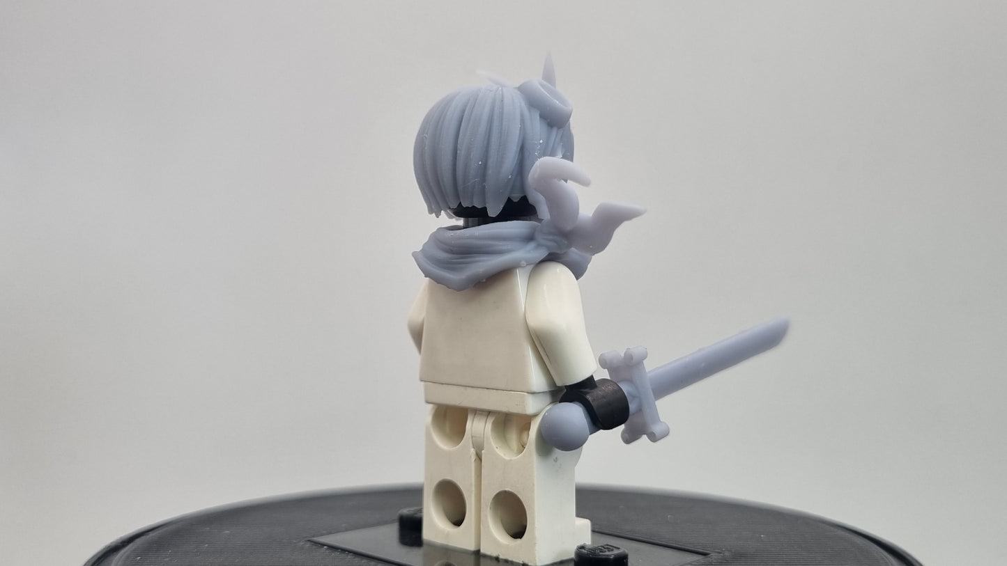 Building toy custom 3D printed soul fighter masked girl!