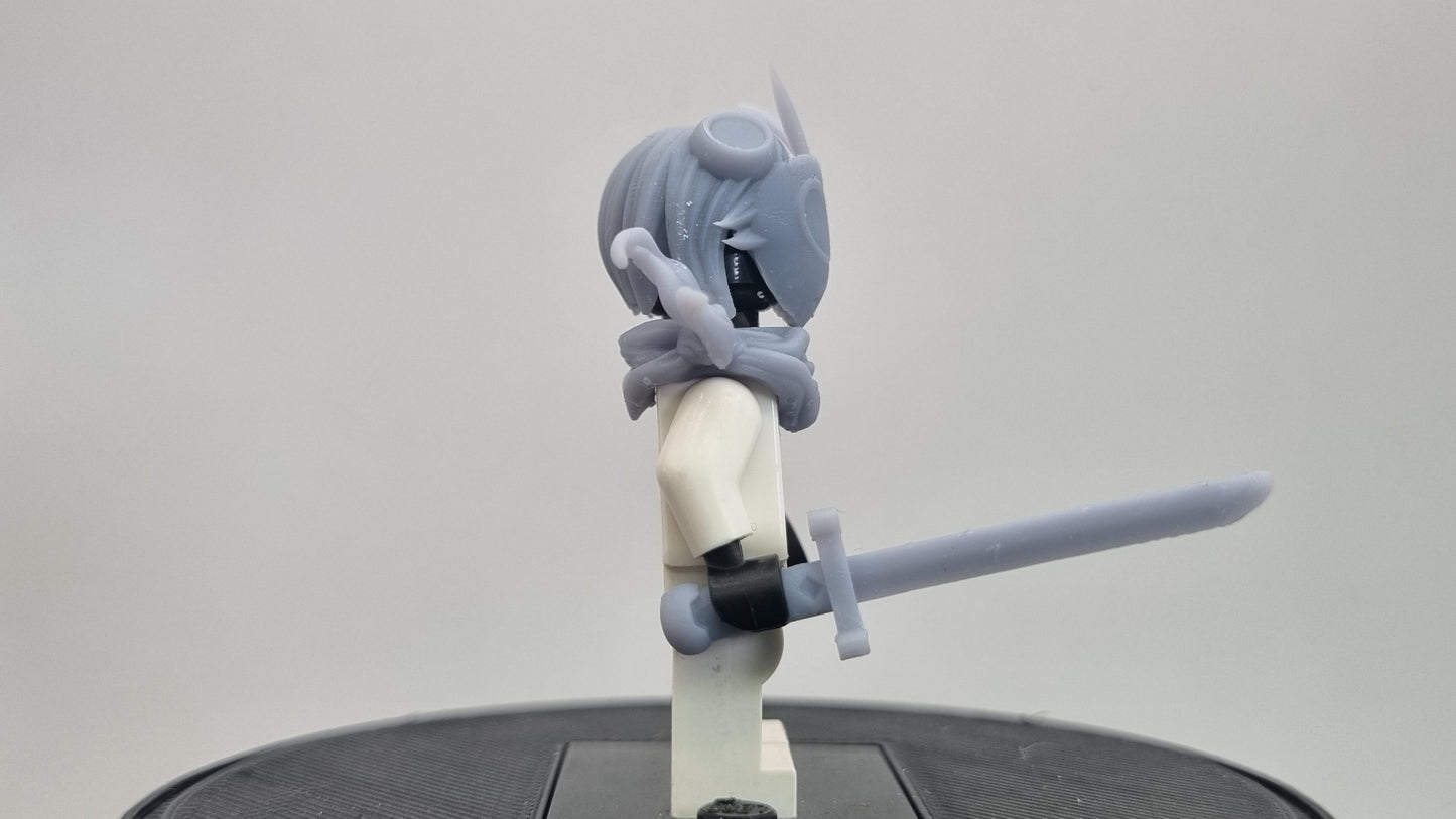 Building toy custom 3D printed soul fighter masked girl!