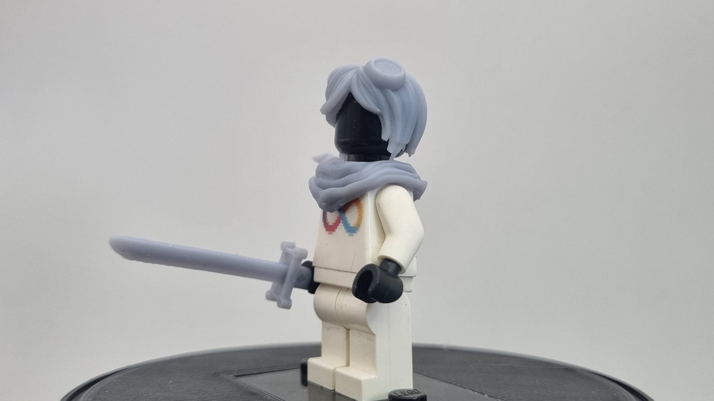Building toy custom 3D printed soul fighter masked girl!