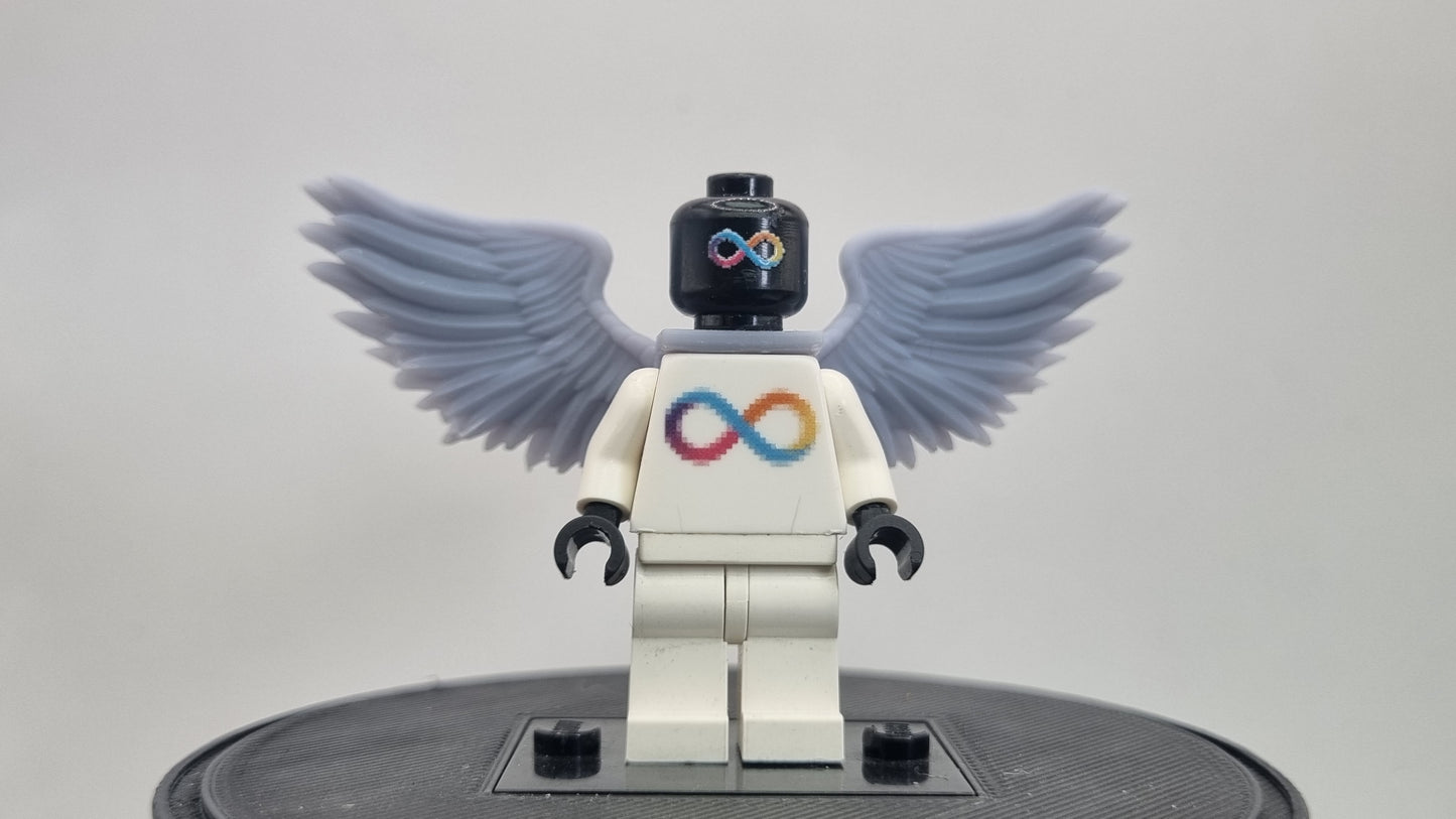 Building toy custom 3D printed angel wings!