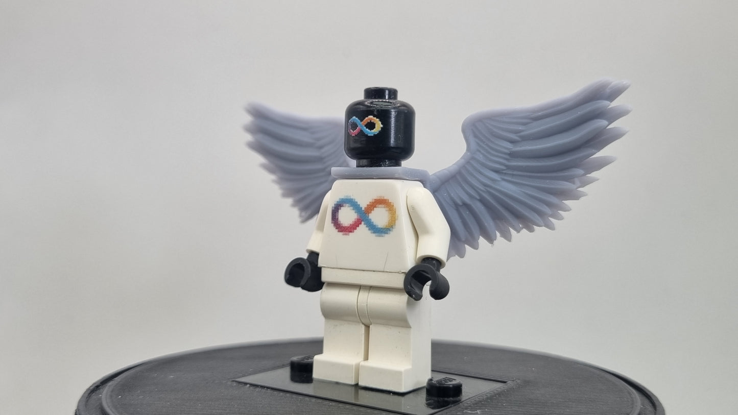 Building toy custom 3D printed angel wings!