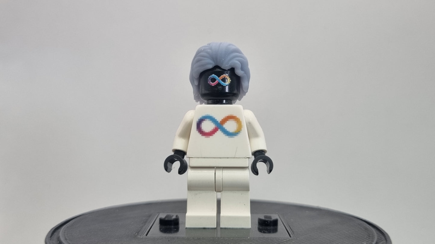 Building toy custom 3D printed laughing villain hair!