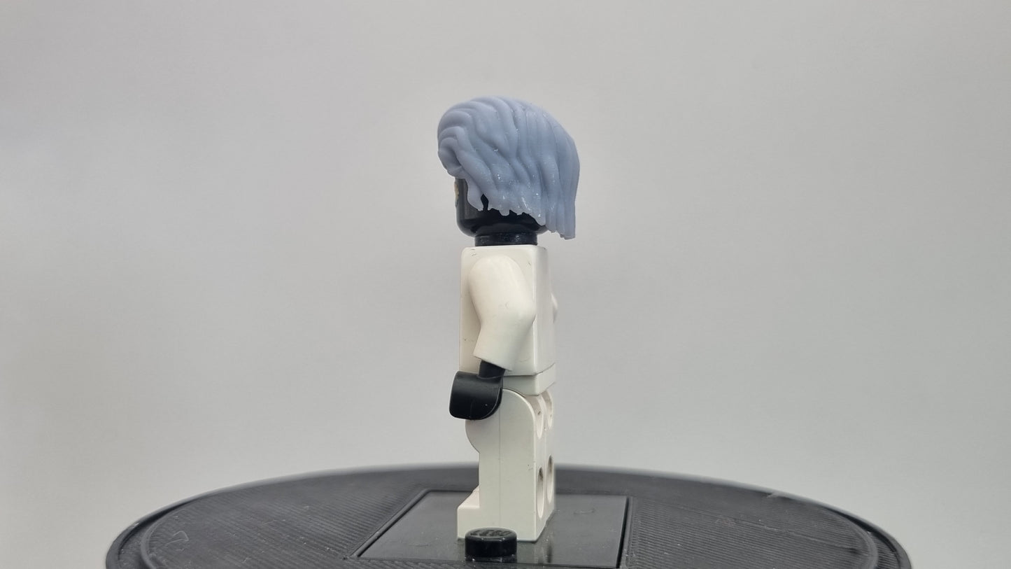 Building toy custom 3D printed laughing villain hair!