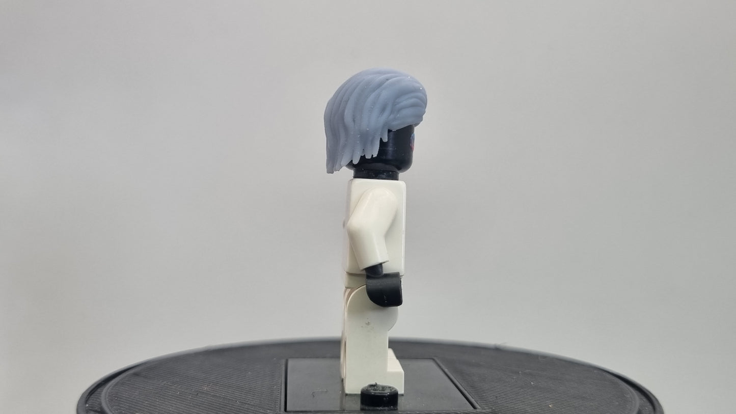 Building toy custom 3D printed laughing villain hair!