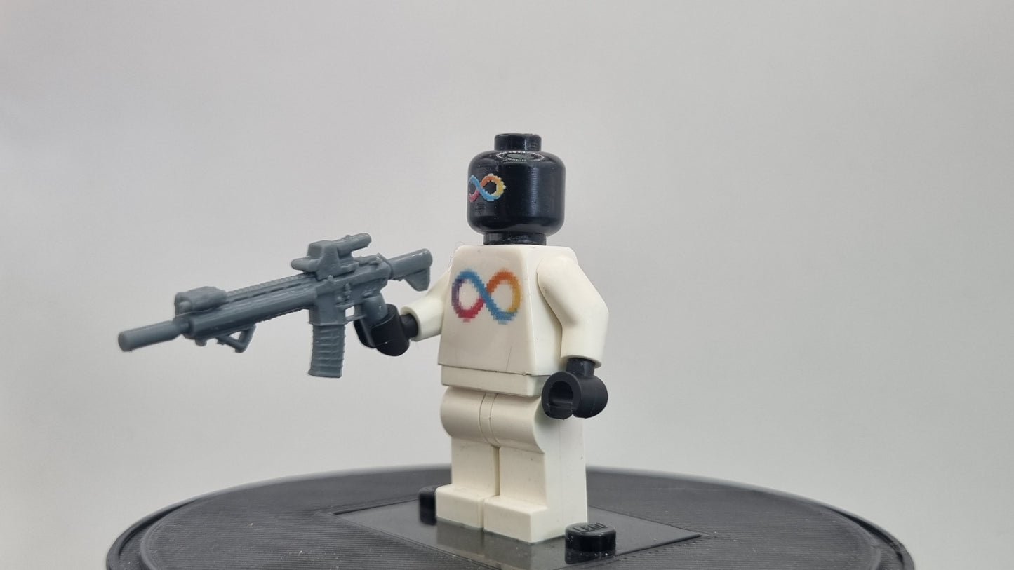 Building toy custom 3D printed long gun! Printed in 12k high resolution resin!