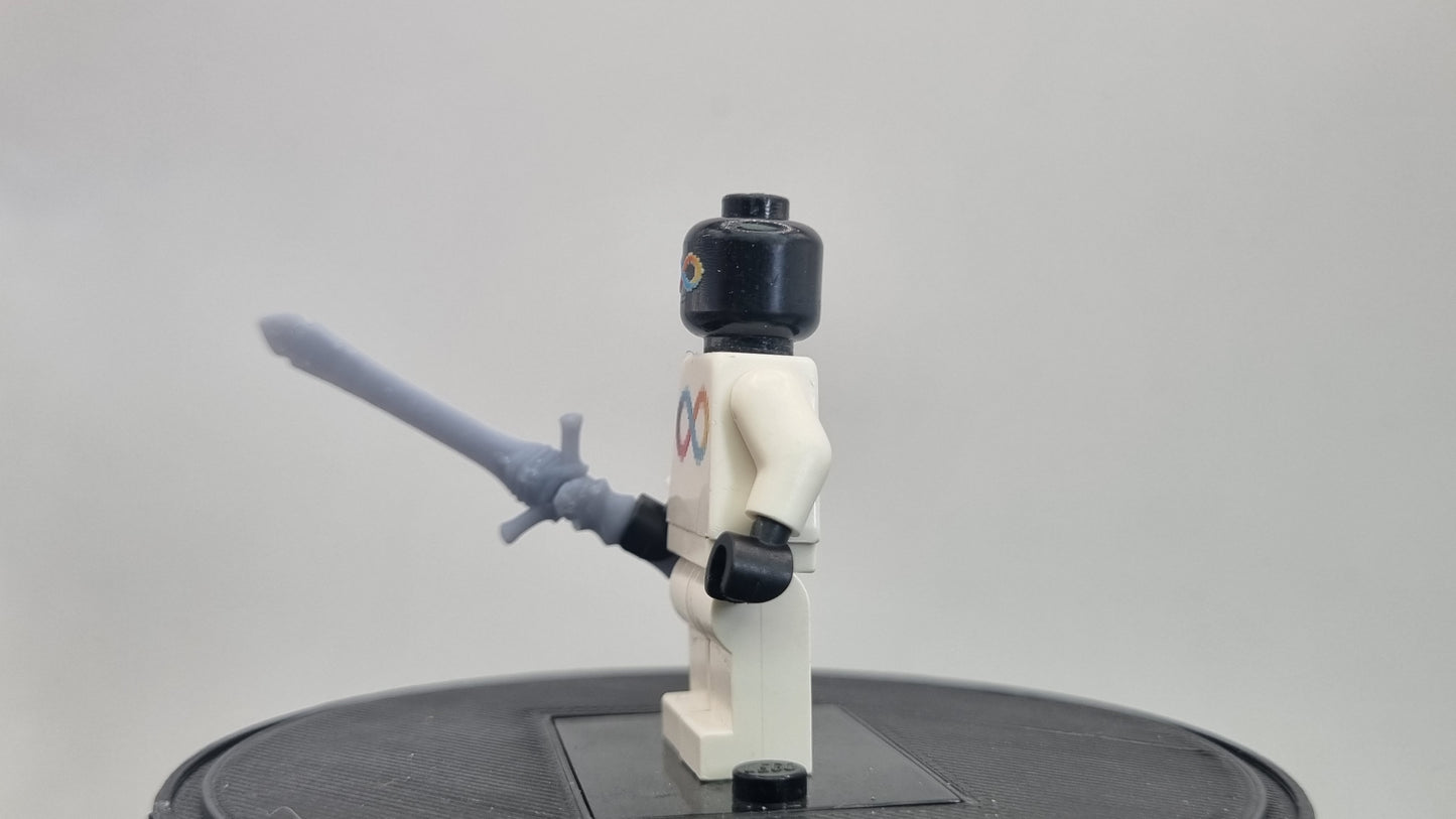 Building toy custom 3D printed demon fighter skull sword!