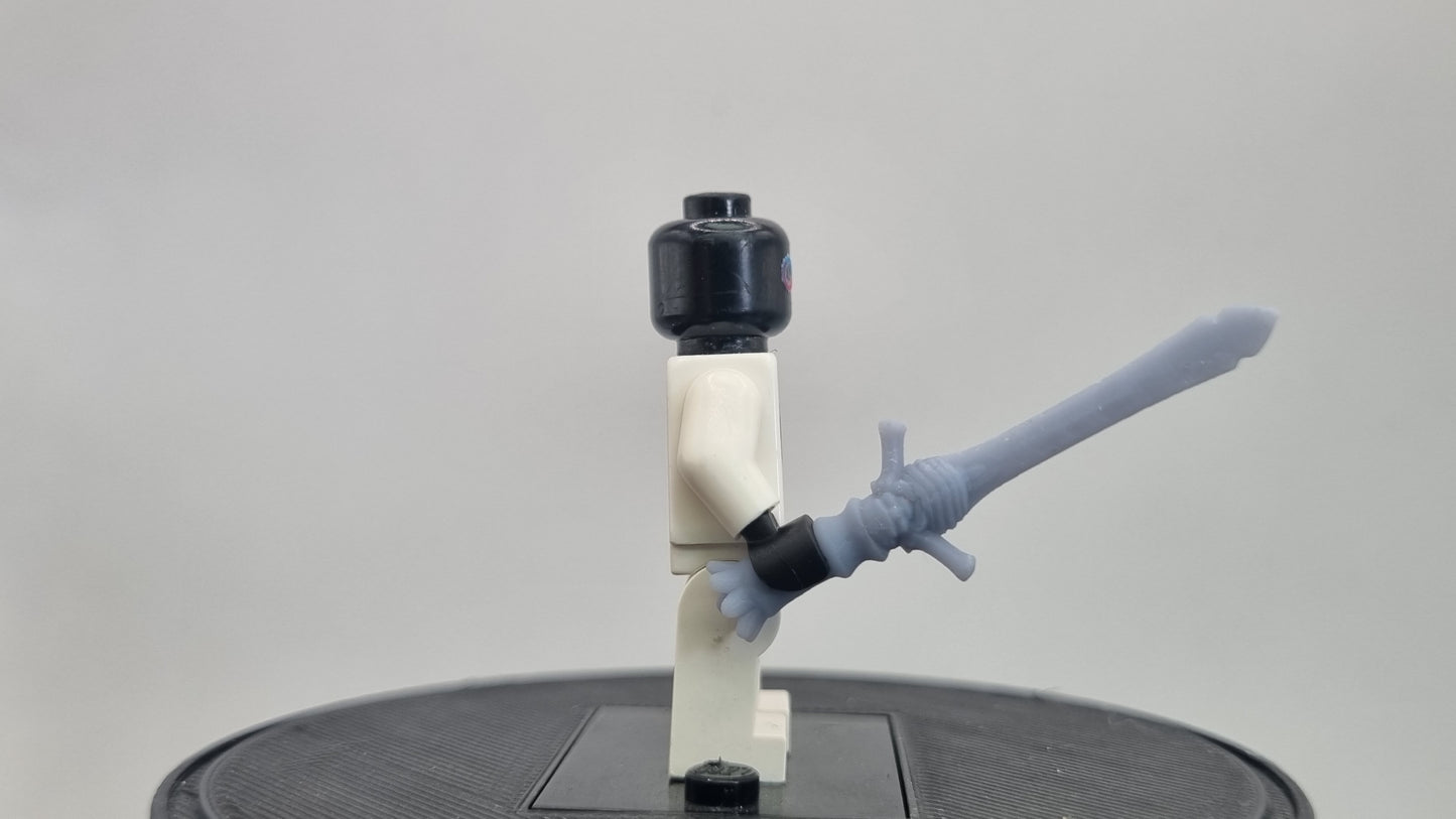Building toy custom 3D printed demon fighter skull sword!