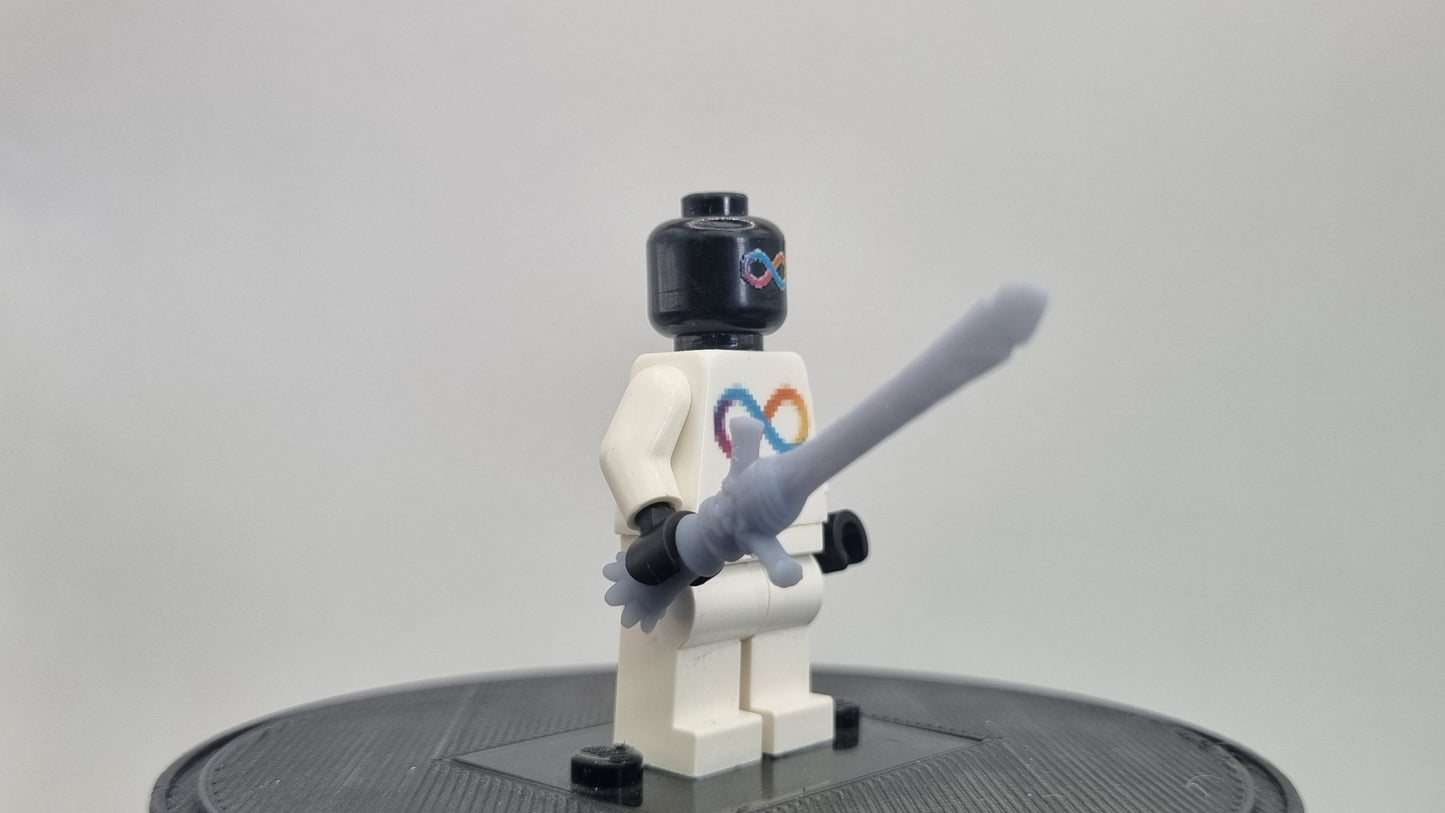 Building toy custom 3D printed demon fighter skull sword!